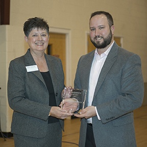 Dona Bonnett with adr Business & Marketing Strategies was presented the President's Award at the Leeds Area Chamber of Commerce Annual Awards Luncheon 2015