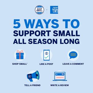 5 ways to support small local businesses all season long! Shop small, like a post, leave a comment, tell a friend & write a review this year.